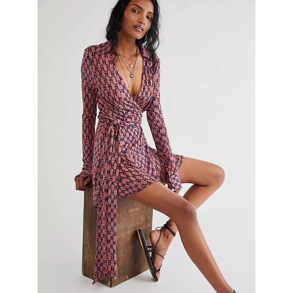 Free People Rusty Rose Rhetta Wrap Dress